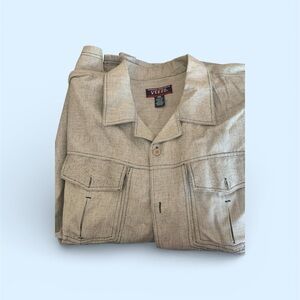 Vintage Veezo Tan Utility Shirt Jacket